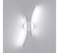 Mckalen Applique Murale Intérieure LED, 20W 2250LM Lampe Murale Moderne Chambre Blanc, 44.5CM Luminaire Mural Créativité Design en Aluminium pour Salon Cuisine Couloir Escalier, Lumière Froide 6500K