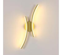 Mckalen Applique Murale Intérieure LED, 20W 2250LM Or Lampe Murale LED Chambre Créativité, 44.5CM Luminaire Mural Moderne en Aluminium pour Salon Cuisine Couloir Escalier, Blanc Chaud 3000K