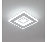 Mckalen Plafonnier LED Moderne, 28W 3150LM Lampe de Plafond en Acrylique, 20CM Blanc Luminaire Plafonnier LED pour Chambre Couloir Cuisine Salle à manger Salon, Blanc Froid 6500K