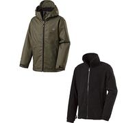 McKinley Justin Veste 3 en 1, Black Night/Olive Da, 152 Mixte Enfant