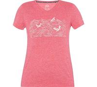 McKINLEY Kimo Femme T-Shirt, Melange/Red, FR : S (Taille Fabricant 34)