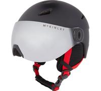 Mckinley Pulse Jr S2 Visor Hs-016 Casques de Ski Jeunesse Unisexe, Black/Red, M