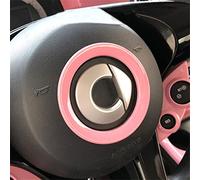 McKona pour Mercedes-Benz pour Smart Fortwo Forfour 2015-2023 Intérieur Rose Ensemble Complet D'accessoires De Décoration Adapté Elf Modification (Color : Steering Wheel)
