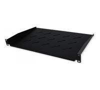 MCL Étagère Fixe 1U 19" Profondeur 250mm Acier Perforé Noir - Compatible Rack 19 pouces - Conforme CE, RoHS - IC3B99AZPF191U250