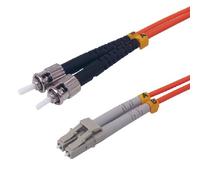 MCL 2m LC/ST câble InfiniBand et à fibres optiques Noir, Gris, Rouge