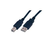 MCL 3m USB2.0 A/B, 3 m, USB A, USB B, USB 2.0, Mâle/Mâle, Noir MC922AB-3M/N