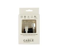 M CC-IPAD17CLAZ Chargeur Auto Allume-cigare Universel 1 Port USB 2.0 2.4A Compatibilité iPhone 5 à 7 avec câble Lightning Noir/Argent