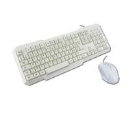 MCL ACK-2012/B clavier Souris incluse Universel USB AZERTY Français Blanc
