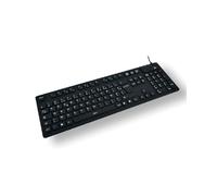 MCL ACK-729/N Clavier AZERTY Français USB+PS/2 105 touches Membrane IP68 Noir, dimensions 440x138x12mm, câble 1.4m, compatible Windows