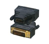 MCL Adaptateur CG-281 DVI-D Mâle Dual Link vers HDMI Femelle Noir - Connecteurs plaqués or - Transmission signal numérique