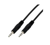 MCL Câble Audio Jack 3.5mm Mâle-Mâle 5m Noir - MC712-5M - Connecteurs 3.5mm pour périphériques audio, longueur 5 mètres, couleur noire