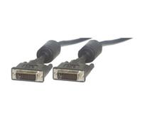 MCL Cable DVI-I Male/Male Dual Link 2m, 2 m, DVI-I, DVI-I, Noir, Mâle/Mâle, DVI-I MC372-2M