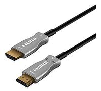 MCL - Câble HDMI avec Ethernet - HDMI mâle pour HDMI mâle - 20 m - fibre optique - noir - support 4K, actif
