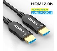 M ble HDMI avec Ethernet - HDMI mâle pour HDMI mâle - 10 m - fibre optique - noir - support 4K, actif
