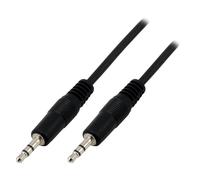 MCL Cable jack 3.5mm male stereo, 3,5mm, Mâle, 3,5mm, Mâle, 5 m, Noir MC712-5M