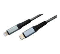 MCL SAMAR MCL MC923-1C/LIZ-1M, 1 m, Lightning, USB C, Mâle, Mâle, Gris