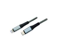 M ble MC923-1C/LIZ-1M : USB-C vers Lightning 1m, Gris, USB 3.2 Gen 1, Connecteurs Mâle-Mâle, Facteur de Forme Droit, Certification MFI.