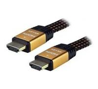 MCL-Câble plat tressé HDMI haute vitesse 3D 4K Ethernet mâle - mâle 3m G