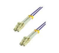 MCL Câble Fibre Optique OM4 LC/LC 5m, 50/125µm, 10Gbit/s, LSZH, Violet - Réf. FOM4/LCLC-5M