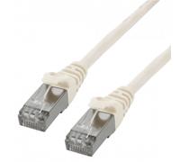 MCL - Câble réseau - RJ-45 (M) pour RJ-45 (M) - 50 cm - S/FTP - CAT 6a - sans halogène, sans crochet - blanc