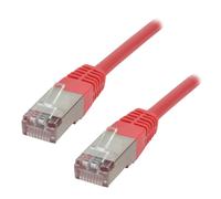 MCL Cable RJ45 Cat5E 0.5 m Red câble de réseau Rouge 0,5 m F/UTP (FTP)