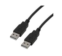 MCL Câble USB 2.0 A/A 2m Noir MC922AA-2M/N : Connecteurs USB Type-A Mâle/Mâle, Longueur 2 mètres, Standard USB 2.0
