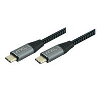 MCL - Câble USB - 24 pin USB-C (M) pour 24 pin USB-C (M) - USB 3.2 Gen 2 - 5 A - 2 m - Alimentation USB (100 W) - noir et gris