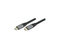 MCL Samar Câble USB-C (M) vers USB-C (M) – USB 3.2 Gen 2, 5 A, 2 m, 100 W, noir/gris
