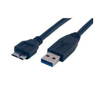 MCL Câble USB 3.0 MC923AHB-2M/N Micro-USB B vers USB A 1,8 m 5 Gbit/s Noir