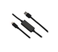 MCL Câble USB 3.2 Gen 1 (3.1 Gen 1) MC923-1C/AM/A-10M, USB-C vers USB-A Mâle/Mâle, 10m, 5 Gbit/s, PVC noir, Cuivre, Diamètre 5.5mm