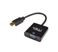M G-287C Adaptateur HDMI Type A vers VGA (D-Sub) + Audio 3.5mm Femelle, Résolution 1600x1200, Plug and Play, Noir