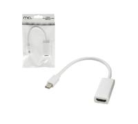 M G-292CZ Adaptateur Mini DisplayPort vers HDMI Mâle/Femelle Blanc - Câble 0,1m pour MacBook/MacBook Pro/MacBook Air