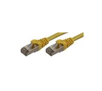 M ordon de brassage RJ45 CAT 5e U/UTP - 50cm Jaune