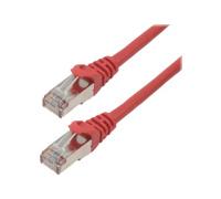 MCL FCC6ABMSHF-1M/R Câble de raccordement Cat. 6A S/FTP LSZH Rouge 2 m