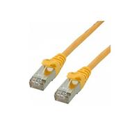 MCL - Cordon de raccordement - RJ-45 (M) pour RJ-45 (M) - 30 cm - SFTP - CAT 6a - sans crochet, moulé, sans halogène - jaune