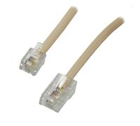 MCL Cordon plat RJ11 6P/4C - RJ45 2 metres 2 m Gris
