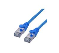 MCL Eco - Cordon de raccordement - RJ-45 (M) pour RJ-45 (M) - 1 m - paire torsadée écrantée (F/UTP) - CAT 6 - moulé, sans crochet - bleu