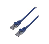 M co - Cordon de raccordement - RJ-45 (M) pour RJ-45 (M) - 50 cm - paire torsadée écrantée (F/UTP) - CAT 6 - moulé, sans crochet, bloqué - bleu