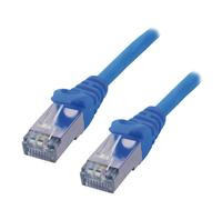 MCL - Cordon de raccordement - RJ-45 (M) pour RJ-45 (M) - 50 cm - 6.2 mm - SFTP - CAT 7 - sans halogène, moulé, sans crochet - bleu