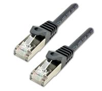 MCL - Cordon de raccordement - RJ-45 (M) pour RJ-45 (M) - 50 cm - 6.2 mm - SFTP - CAT 7 - sans crochet, moulé, sans halogène - noir