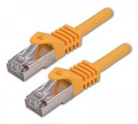 MCL - Câble réseau - RJ-45 (M) pour RJ-45 (M) - 15 cm - 6.2 mm - SFTP - CAT 7 - sans halogène, moulé, sans crochet, 10 Gigabit Ethernet - jaune