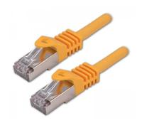 MCL - Câble réseau - RJ-45 (M) pour RJ-45 (M) - 1 m - 6.2 mm - SFTP - CAT 7 - sans halogène, moulé, sans crochet, 10 Gigabit Ethernet - jaune