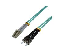 MCL Jarretière Fibre Optique OM3 50/125 µm 10m ST/LC APC Multimode 10 Gbit/s LSZH - FJOM3/STLC-10M