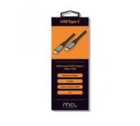 MCL Samar Câble USB-C (M) vers USB-C (M) – USB 3.2 Gen 2, 5 A, 2 m, 100 W, noir/gris