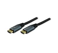 MCL - Ultra High Speed - câble HDMI avec Ethernet - HDMI mâle pour HDMI mâle - 2 m - noir, gris - support pour 8K60Hz, support 4K 120 Hz, support