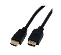 MCL MC384/3D-2M : Rallonge HDMI 2m, HDMI Type A (Standard) Mâle/Femelle, Compatible 4K 3D, Noir