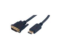 MCL MC393-2M Câble DisplayPort vers DVI-D 2m Noir Connecteurs Mâle/Mâle avec Contacts Plaqué Or