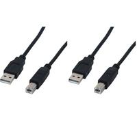 MCL MC922ABE-2M/N Câble USB 2.0 A vers B Noir 1,80 m (Lot de 2)