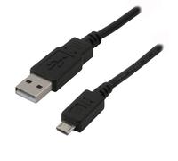 MCL MC922AHB-2M câble USB USB 2.0 USB A Micro-USB B Noir