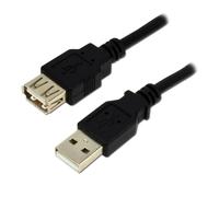 MCL MC922AMF-5M/N, 5 m, USB A, USB A, USB 2.0, Mâle/Femelle, Noir